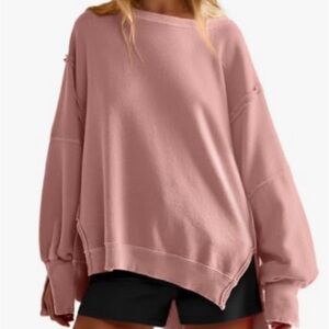 ‼️SOLD 🆕Oversized Crewneck Out Seam Sweatshirt